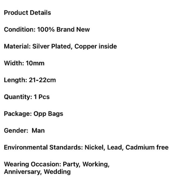 Chain Link Luxury Bracelet Two Tone Stainless Steel Sterling Silver Gold Plated - Picture 6 of 6